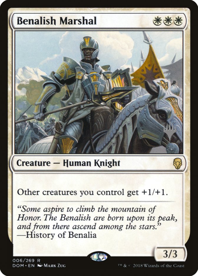 Benalish Marshal (Promo Pack) [Dominaria Promos] | Silver Goblin