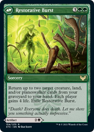 Pestilent Cauldron // Restorative Burst (154s) Foil - Strixhaven: School of Mages Promos