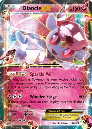 Diancie EX (72) Holofoil - Fates Collide