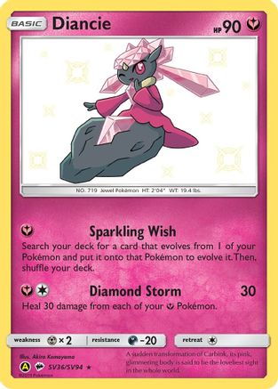 Diancie (SV36) (Shiny Vault) Holofoil - Hidden Fates