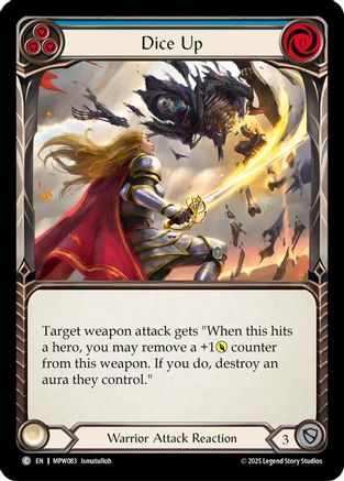 Dice Up (Blue) (MPW083) Rainbow Foil - Mastery Pack Warrior
