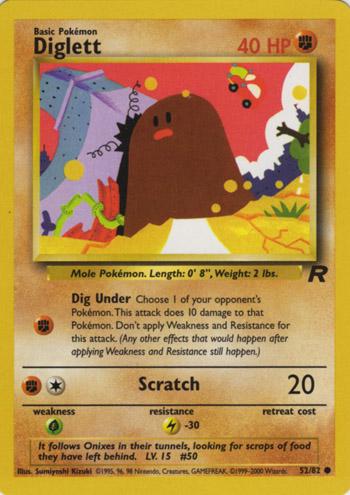Diglett (52) (Unlimited) - Team Rocket