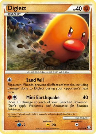 Diglett (61) Reverse Holofoil - Triumphant