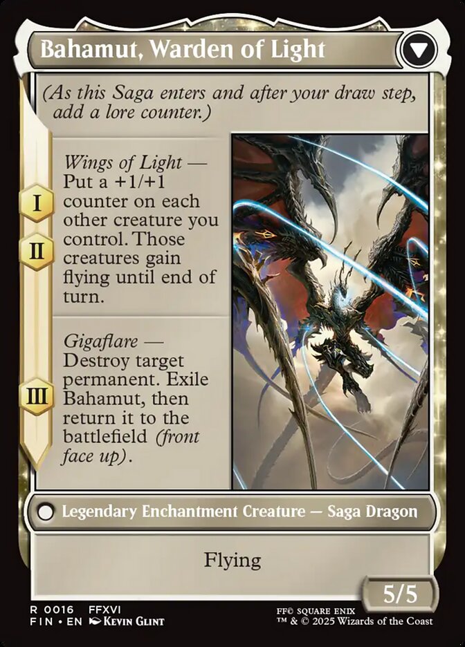 Dion, Bahamut's Dominant // Bahamut, Warden of Light (016) Foil - FINAL FANTASY