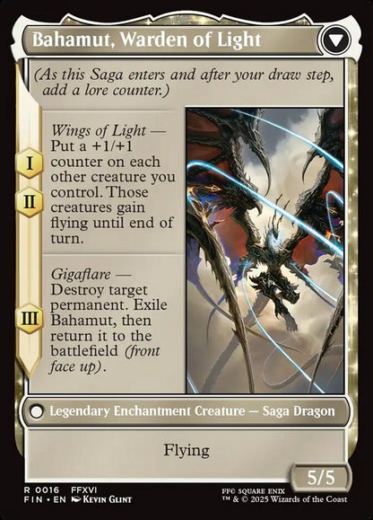 Dion, Bahamut's Dominant // Bahamut, Warden of Light (016) Foil - FINAL FANTASY