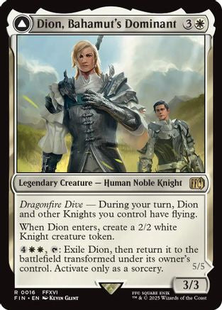 Dion, Bahamut's Dominant // Bahamut, Warden of Light (016) Foil - FINAL FANTASY