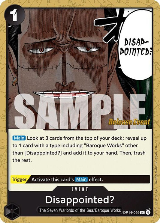 Disappointed? (OP14-099) Release Event Cards