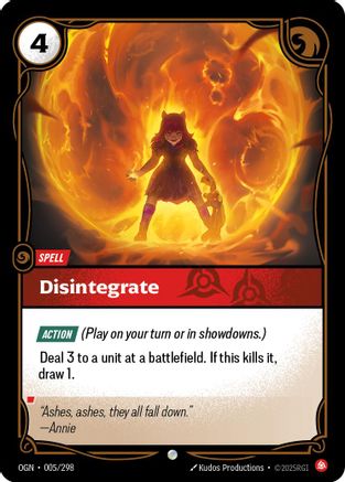 Disintegrate (005) Foil - Origins
