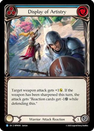 Display of Artistry (Blue) (MPW041) Rainbow Foil - Mastery Pack Warrior