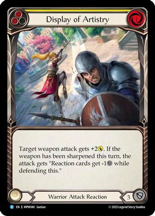 Display of Artistry (Yellow) (MPW040) Rainbow Foil - Mastery Pack Warrior