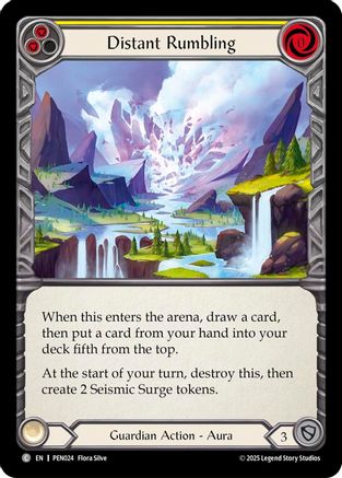 Distant Rumbling (Yellow) (PEN024) Rainbow Foil - Compendium of Rathe