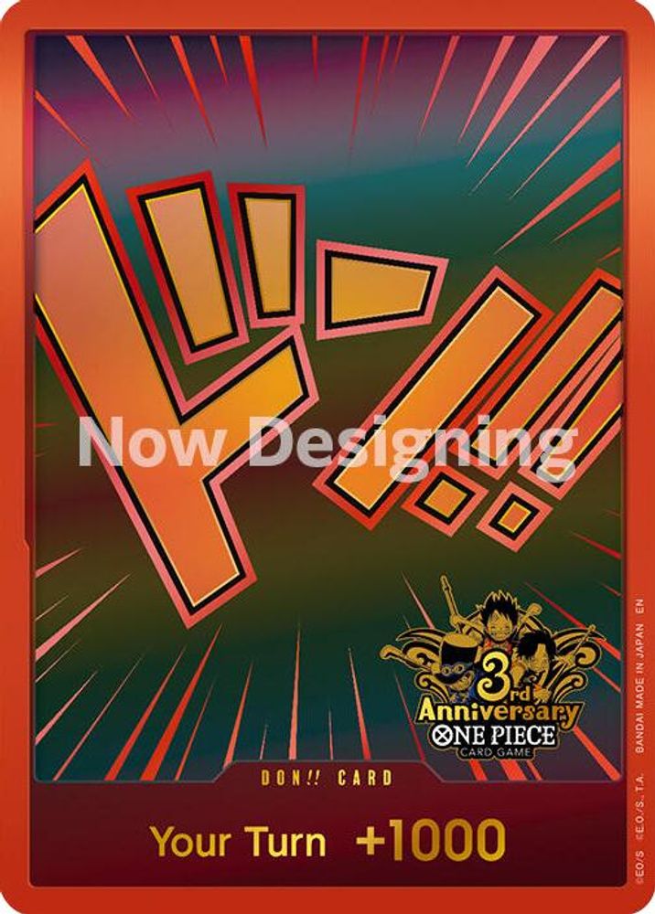 DON!! Card (Japanese Version 3rd Anniversary Set) Foil - One Piece Promotion Cards