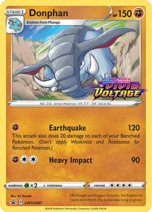 Donphan (Prerelease) (SWSH067) Holofoil - Black Star Promos