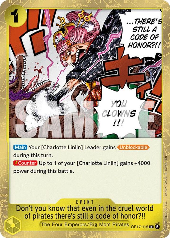 Don't you know that even in the cruel world of pirates there's still a code of honor?!! (OP17-115) Foil