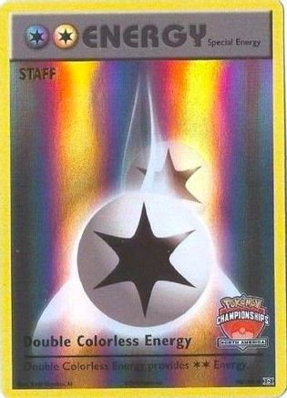 Double Colorless Energy (North America Championships) [Staff] (90) Reverse Holofoil - Evolutions