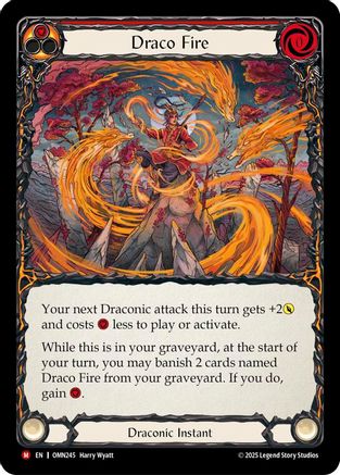 Draco Fire (Red) (OMN245) Rainbow Foil - Omens of the Third Age