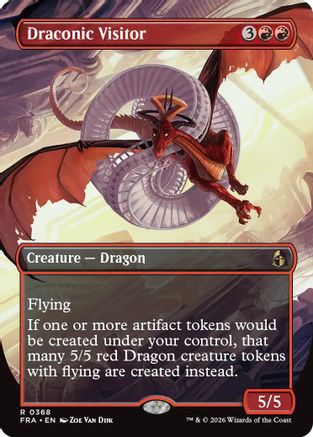 Draconic Visitor (Borderless) (368) Foil - Reality Fracture