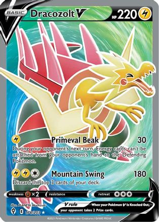 Dracozolt V (Full Art) (178) Holofoil - Evolving Skies
