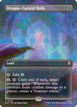 Dragon-Cursed Halls (Scene Borderless) (008) Foil - The Hobbit: Eternal-Legal