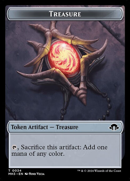 Dragon // Treasure (12/34) Ripple Foil - Commander: Modern Horizons 3 Tokens