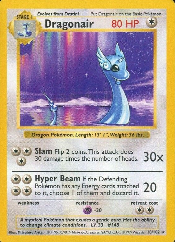 Dragonair (18) (Unlimited) - Base Set (Shadowless)