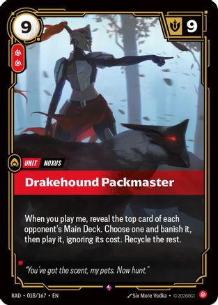 Drakehound Packmaster (018) Foil - Radiance