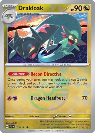 Drakloak (Poke Ball Pattern) (72) Reverse Holofoil - Prismatic Evolutions