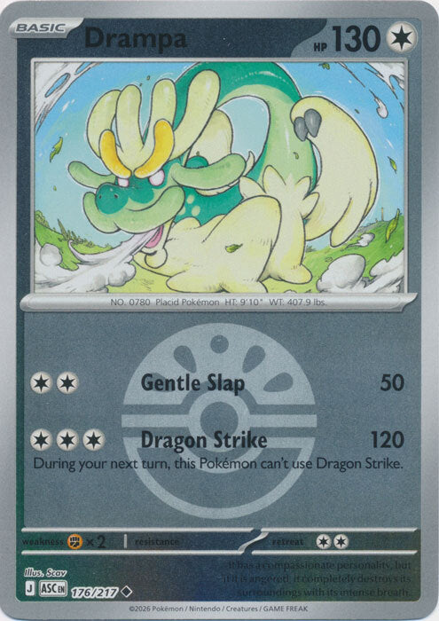 Drampa (Friend Ball) (176) Reverse Holofoil - Ascended Heroes