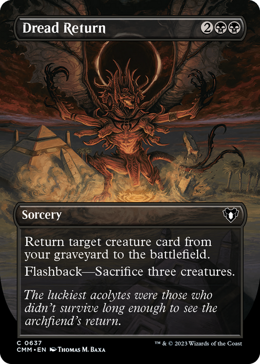 Dread Return (Borderless) (637) - Commander Masters