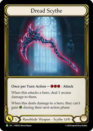 Dread Scythe (Golden) (FAB255) Cold Foil - Flesh and Blood: Promo Cards