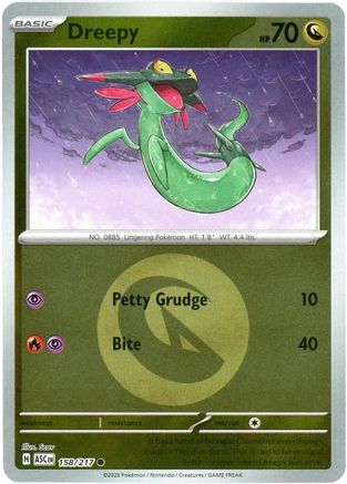 Dreepy (Energy Symbol Pattern) (158) Reverse Holofoil - Ascended Heroes