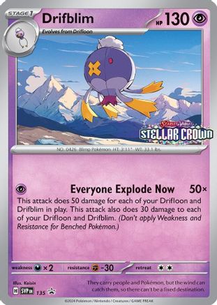 Drifblim (Prerelease) (135) Holofoil - Black Star Promos
