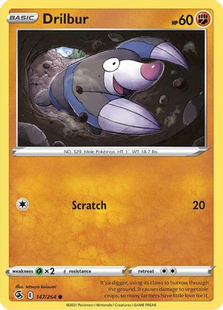 Drilbur (147) Reverse Holofoil - Fusion Strike