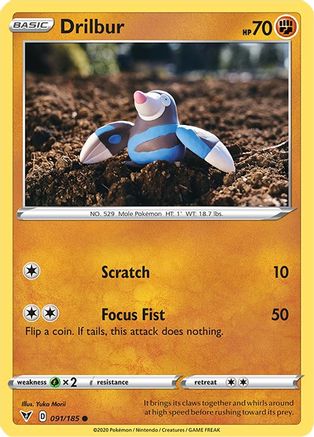 Drilbur (91) Reverse Holofoil - Vivid Voltage