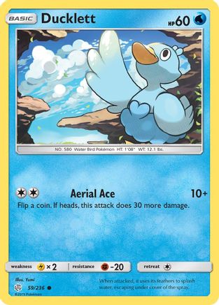 Ducklett (59) Reverse Holofoil - Cosmic Eclipse
