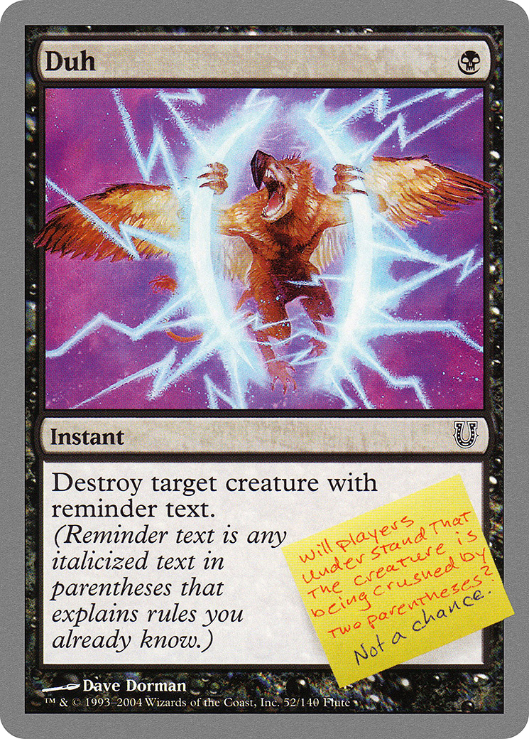 Duh (052) Foil - Unhinged