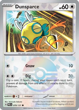 Dunsparce (Poke Ball Pattern) (79) Reverse Holofoil - Prismatic Evolutions
