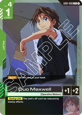 Duo Maxwell (GD01-090) Holofoil - Newtype Rising