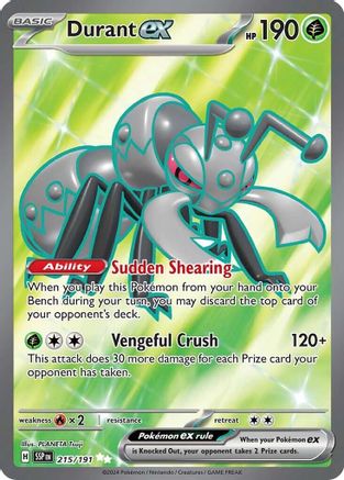 Durant ex (Full Art) (215) Holofoil - Surging Sparks