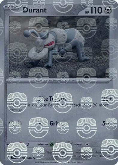 Durant (Master Ball Pattern) (70) Reverse Holofoil - White Flare