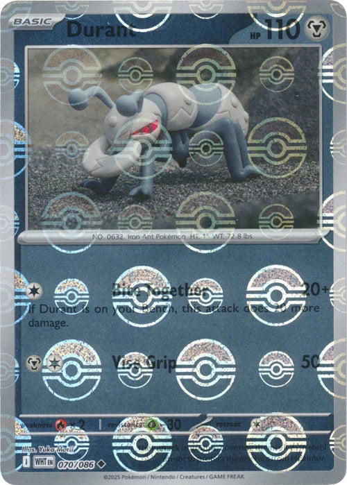 Durant (Poke Ball Pattern) (70) Reverse Holofoil - White Flare