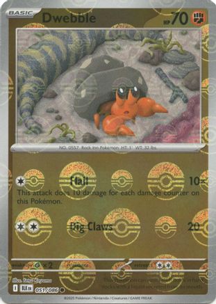 Dwebble (Poke Ball Pattern) (51) Reverse Holofoil - Black Bolt