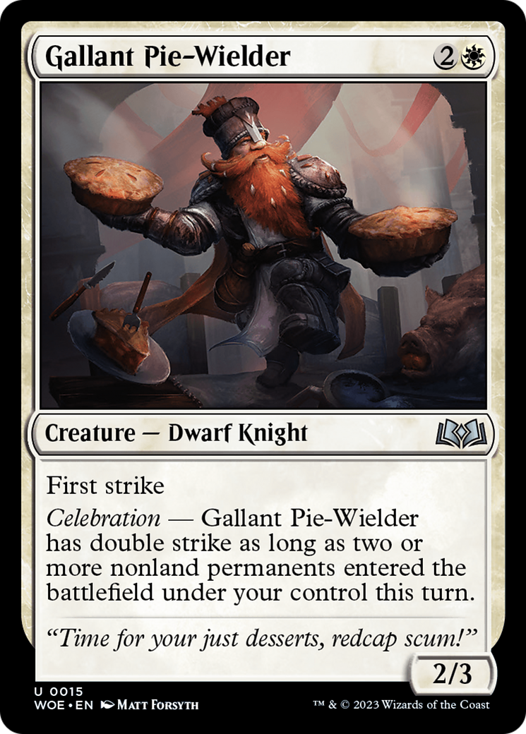 Gallant Pie-Wielder (015) Foil - Wilds of Eldraine