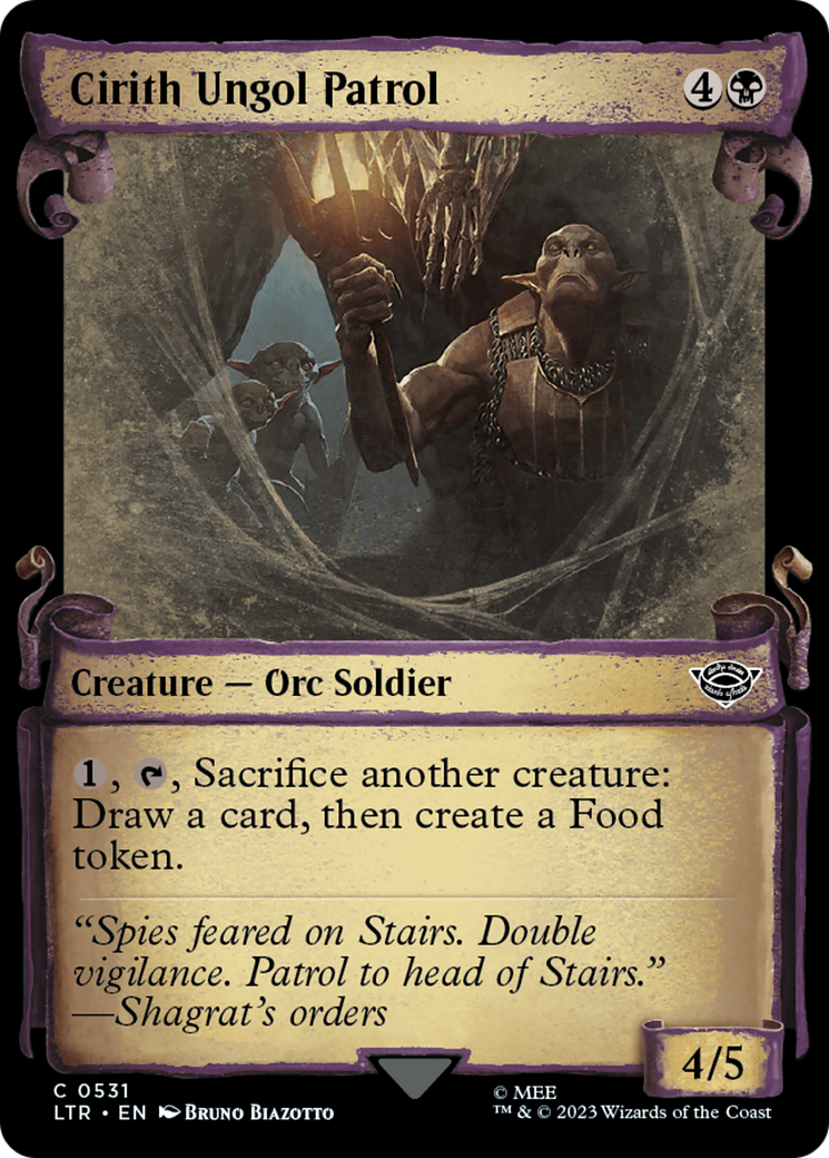Cirith Ungol Patrol (Showcase) (531) Foil - The Lord of the Rings: Tales of Middle-earth