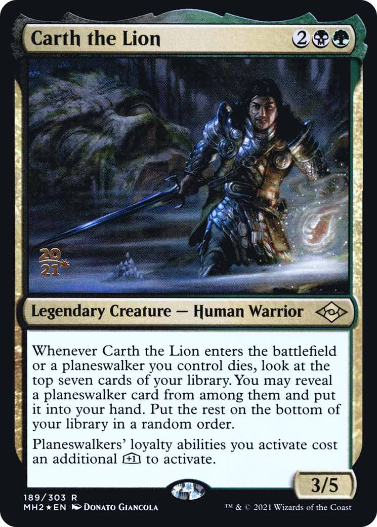 Carth the Lion [Modern Horizons 2 Prerelease Promos]