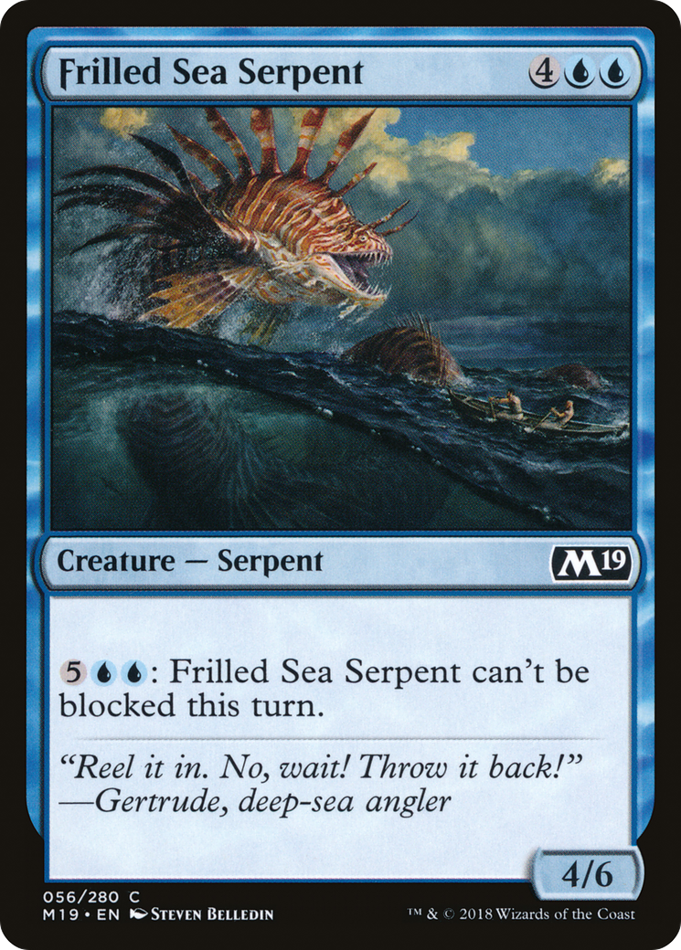 Frilled Sea Serpent (056) Foil - Core Set 2019
