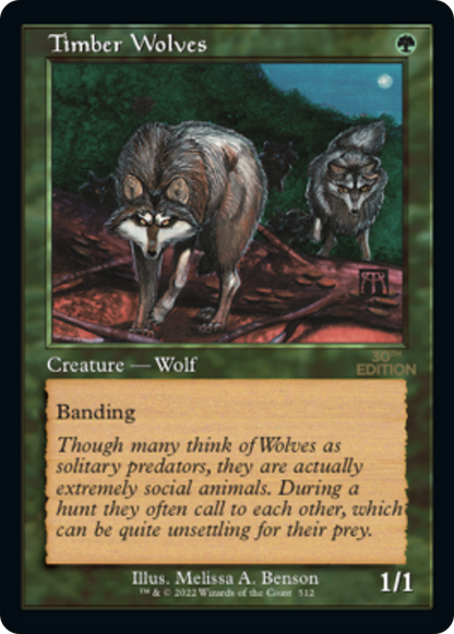 Timber Wolves (Retro) (512) - 30th Anniversary Edition