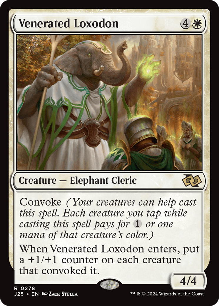 Venerated Loxodon [Foundations Jumpstart] | Silver Goblin