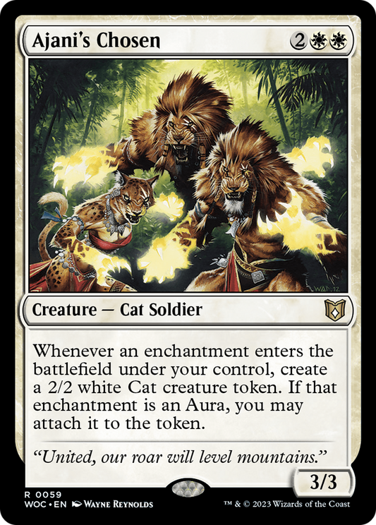 Ajani's Chosen [Wilds of Eldraine Commander]