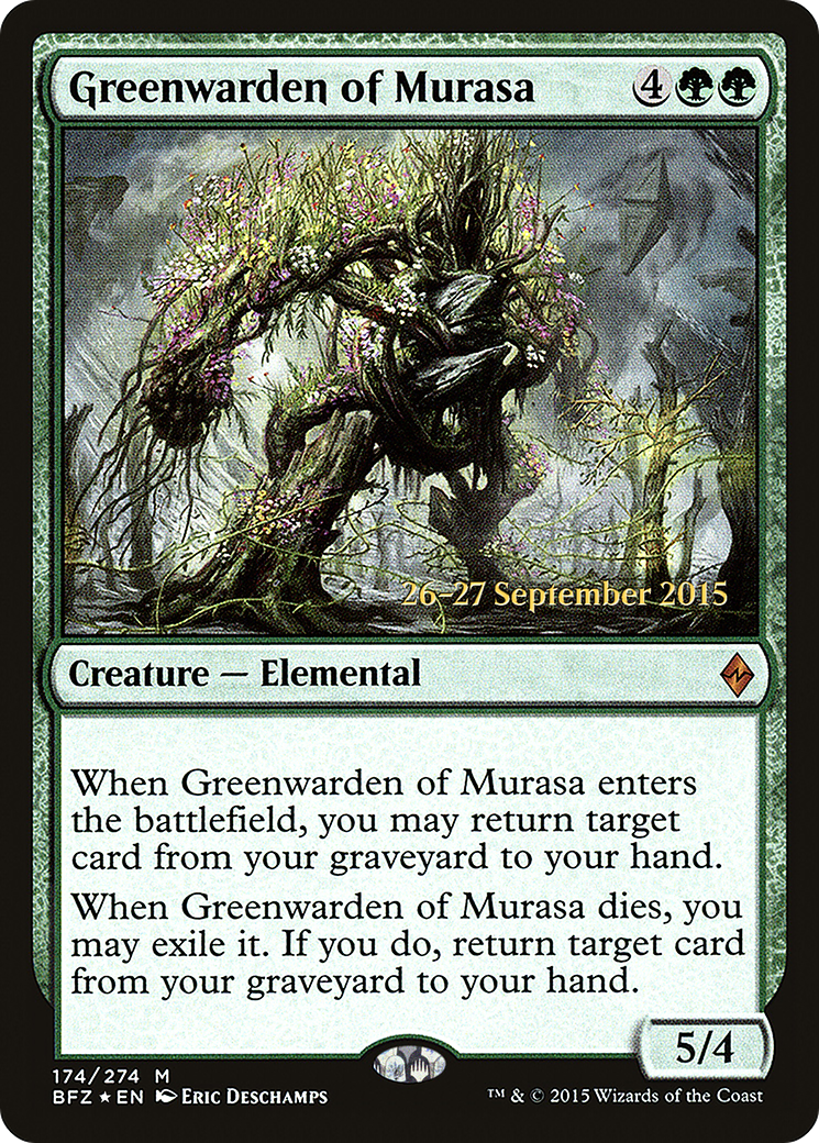 Greenwarden of Murasa (174s) Foil - Battle for Zendikar Promos